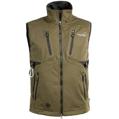 ARRAK SWEDEN Acadia olivová pánská softshell vesta 3 vrstvý materiál DWR