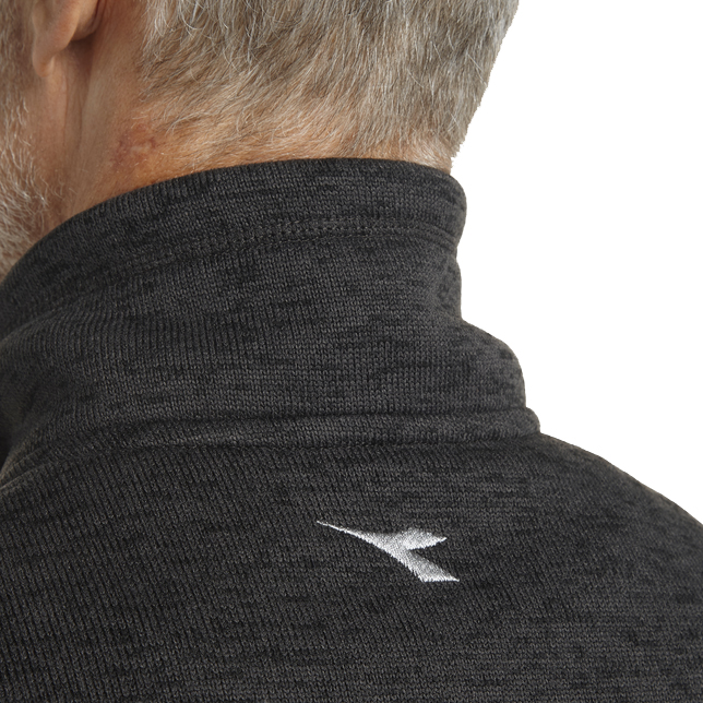 detail DIADORA Chicago šedá pánská pletená bunda