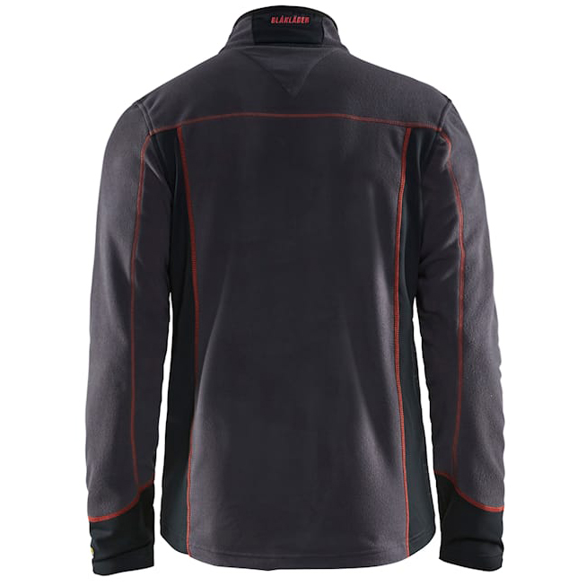 detail BLAKLADER Sweden Super Light Fleece šedá pánská mikina