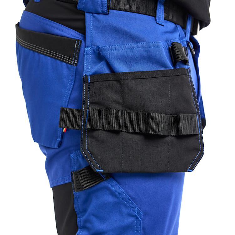 detail BLAKLADER Sweden Craftsman Stretch modré pánské pracovní kalhoty + kapsy