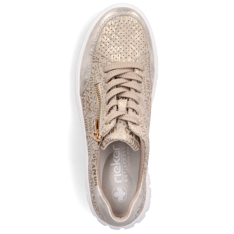 detail RIEKER N1316-90 béžové dámské tenisky