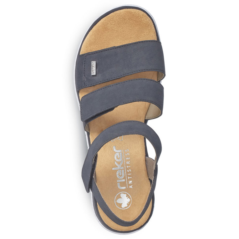 detail RIEKER V4424-14 modré dámské sandály