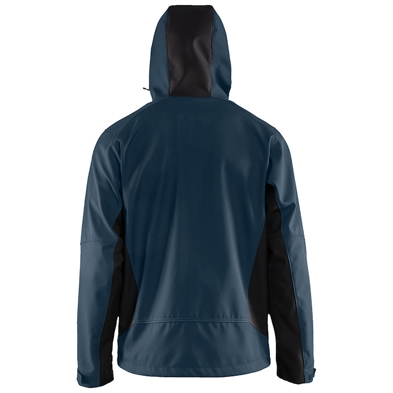 detail BLAKLADER Sweden modrá pánská softshell bunda, voděodpudivá