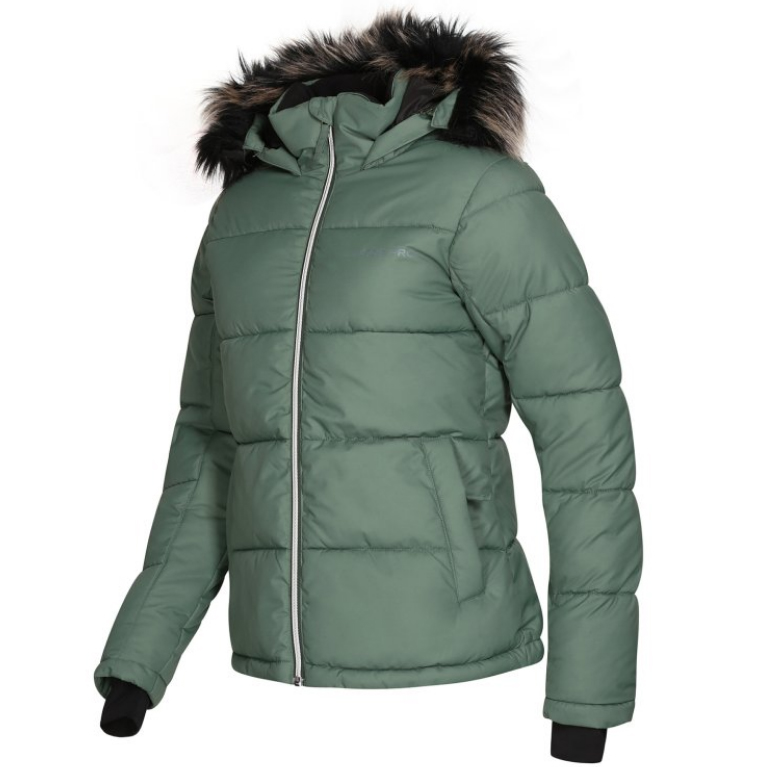 detail ALPINE PRO Pereta zelená dámská zimní bunda