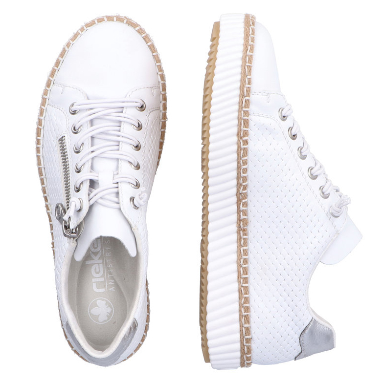 detail RIEKER M2940-80 bílé dámské tenisky