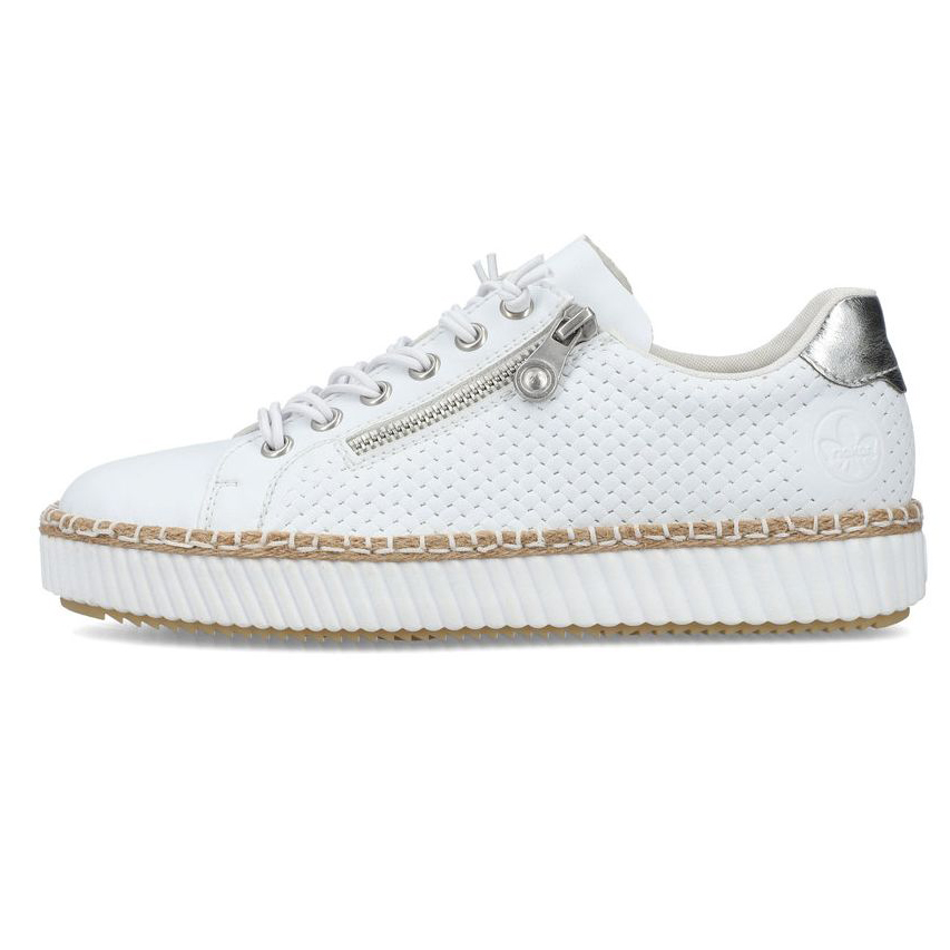 detail RIEKER M2940-80 bílé dámské tenisky