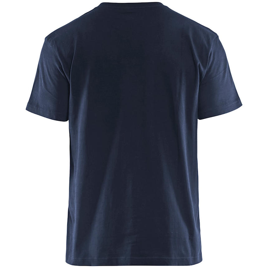 detail BLAKLADER Sweden modré pánské pracovní triko 100% Ba