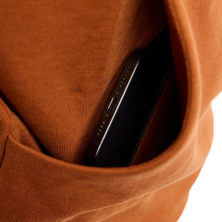 detail BLAKLADER 3D Logo mikina rezavá pánská 100% bavlna pohodlná a moderní