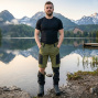 náhled Asoto Vild Zip-Off pánské olivové outdoor kalhoty DWR odepínací nohavice 2v1
