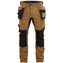 náhled BLAKLADER Craftsman Stretch nugát pánské pracovní pohodlné premium kalhoty kapsy