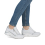 náhled RIEKER N9301-80 bílé dámské kožené sneakersy antistress