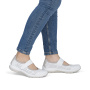 náhled RIEKER L32B5-82 bílé dámské letní polobotky které krásně dýchají, antistress