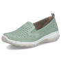 náhled RIEKER L32F4-52 zelené dámské kožené letní mokasíny, antistress podrážka