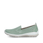 náhled RIEKER L32F4-52 zelené dámské kožené letní mokasíny, antistress podrážka