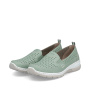 náhled RIEKER L32F4-52 zelené dámské kožené letní mokasíny, antistress podrážka