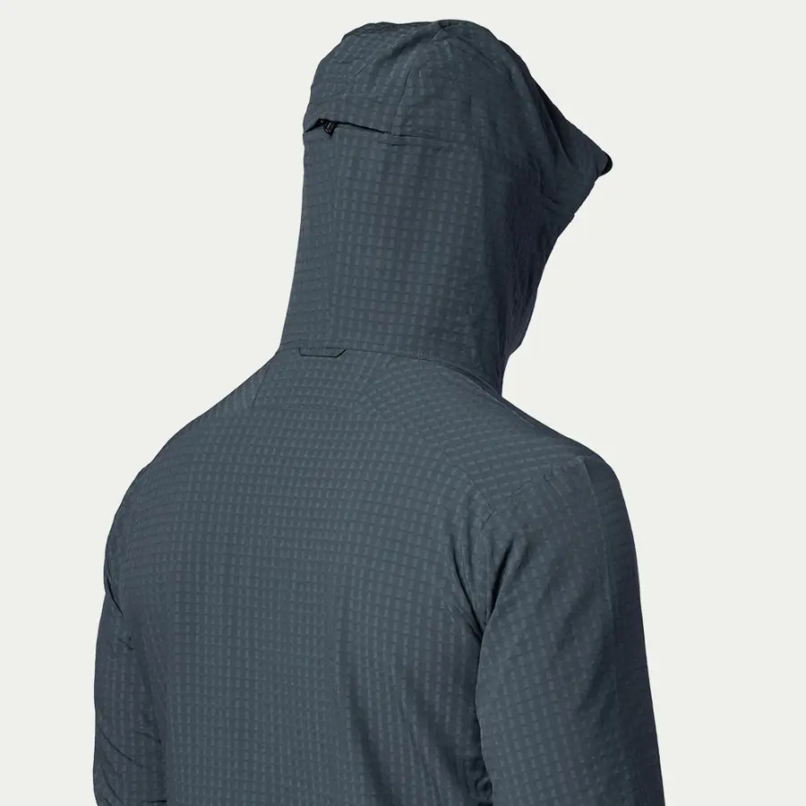 detail Beyond Nordic Sweden BN106 Tech šedá pánská outdoor lehká bunda Terraflex™