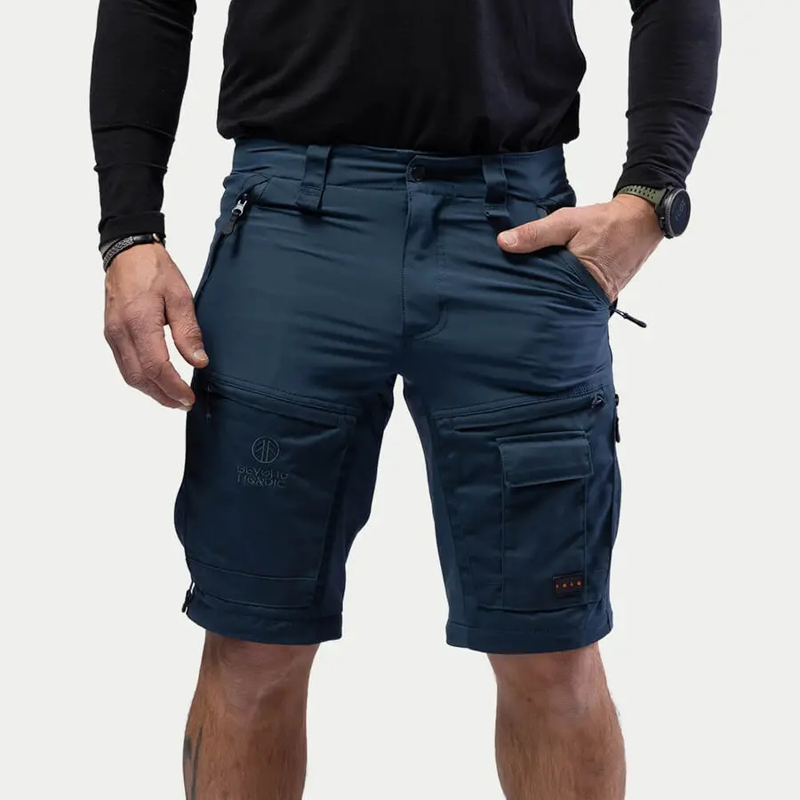 detail Beyond Nordic Sweden Zip-Off modré pánské outdoor kalhoty 2v1