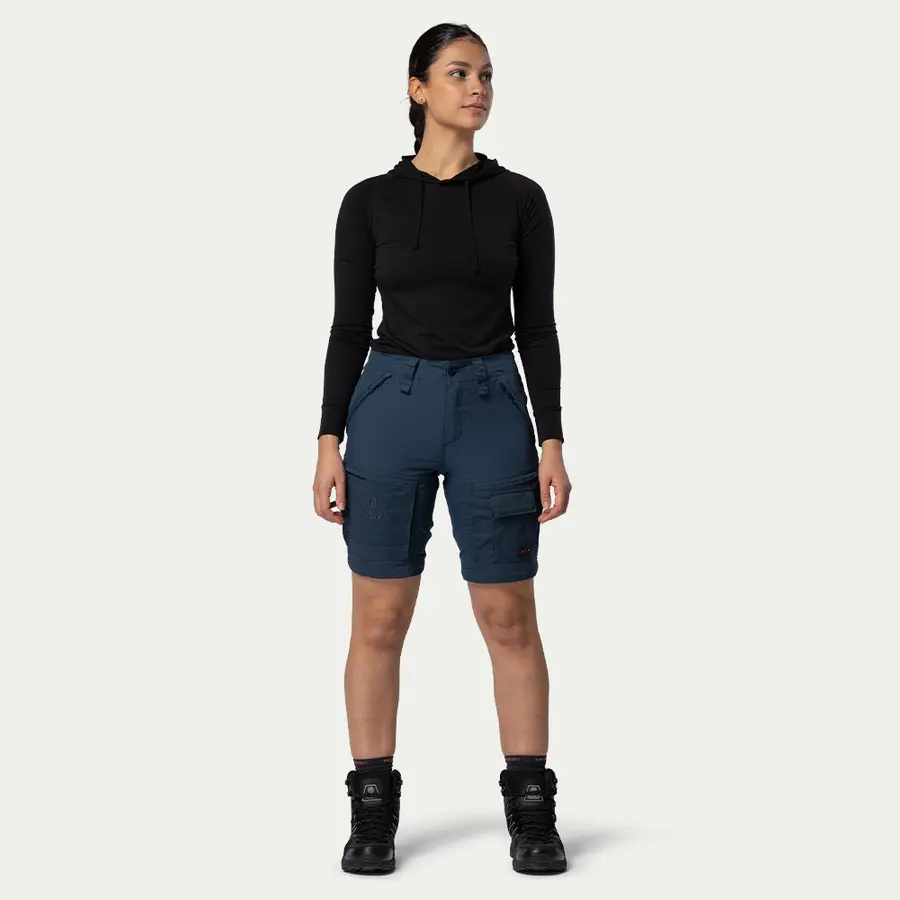 detail Beyond Nordic Sweden Zip-Off modré dámské outdoor kalhoty 2v1 Teflon EcoElite®