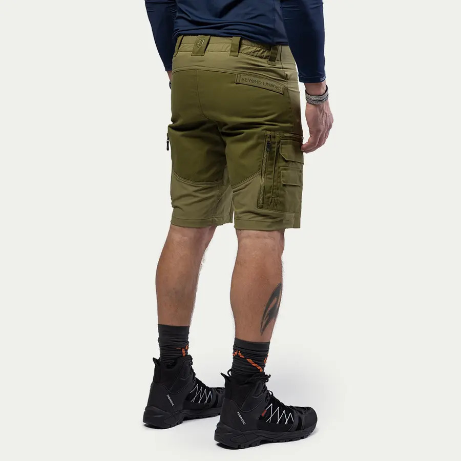 detail Beyond Nordic Sweden BN010 zelené pánské outdoor kraťasy Teflon EcoElite®