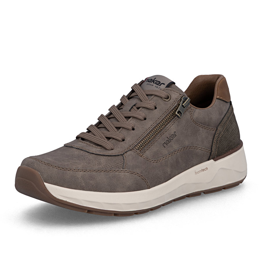detail RIEKER 11504-64 hnědé pánské tenisky antistress