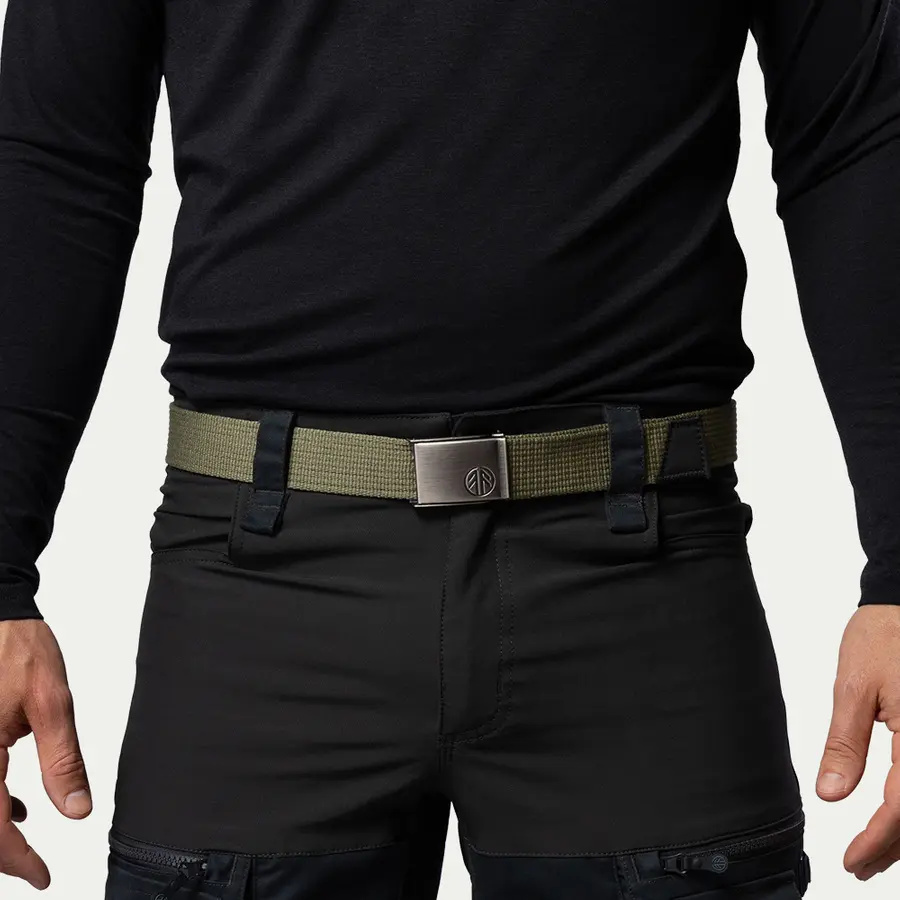 detail Beyond Nordic Sweden BN409 zelený uni pásek s kovovou sponou