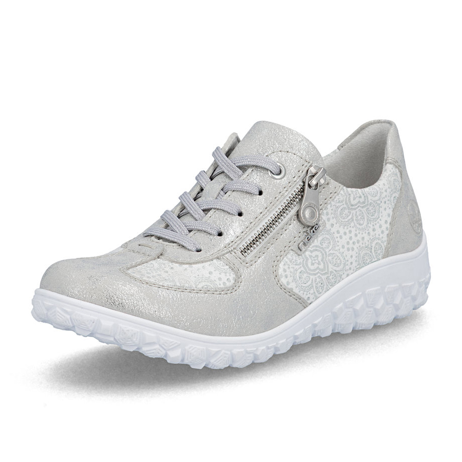 detail RIEKER 59501-90 šedé dámské pohodlné tenisky antistress