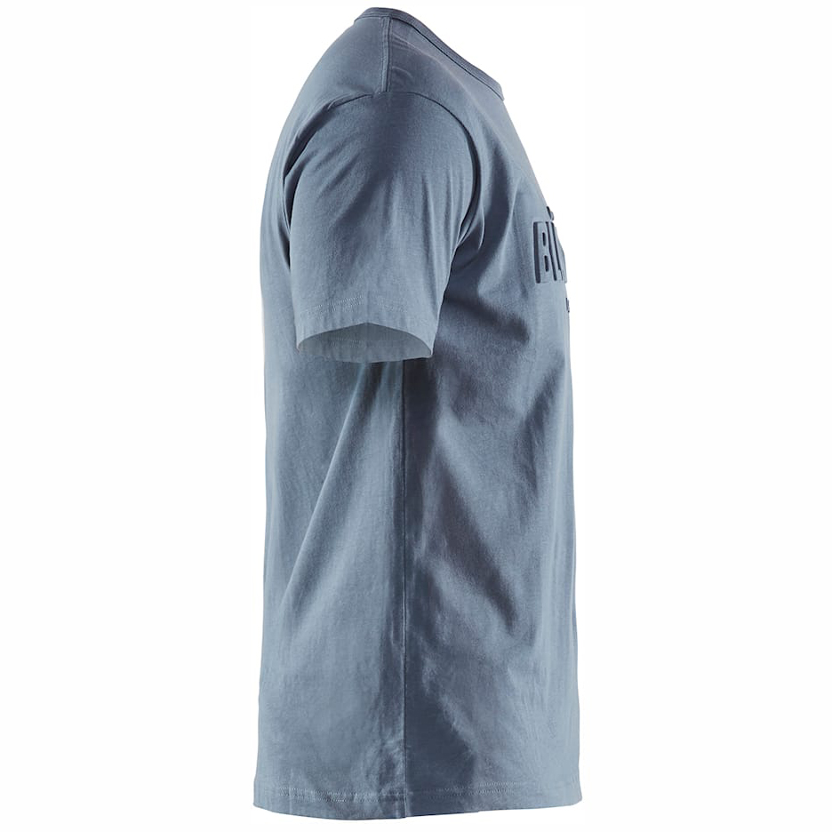 detail BLAKLADER Sweden 3D Logo modré pánské profi triko 100% Ba