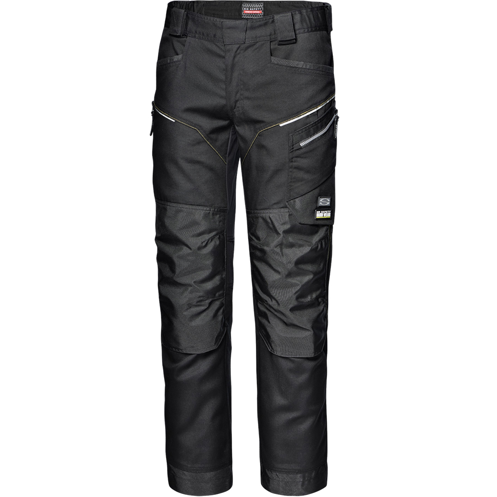 detail SIR Stretch 4-Way Canvas černé pánské pracovní profi kalhoty odolné a pohodlné