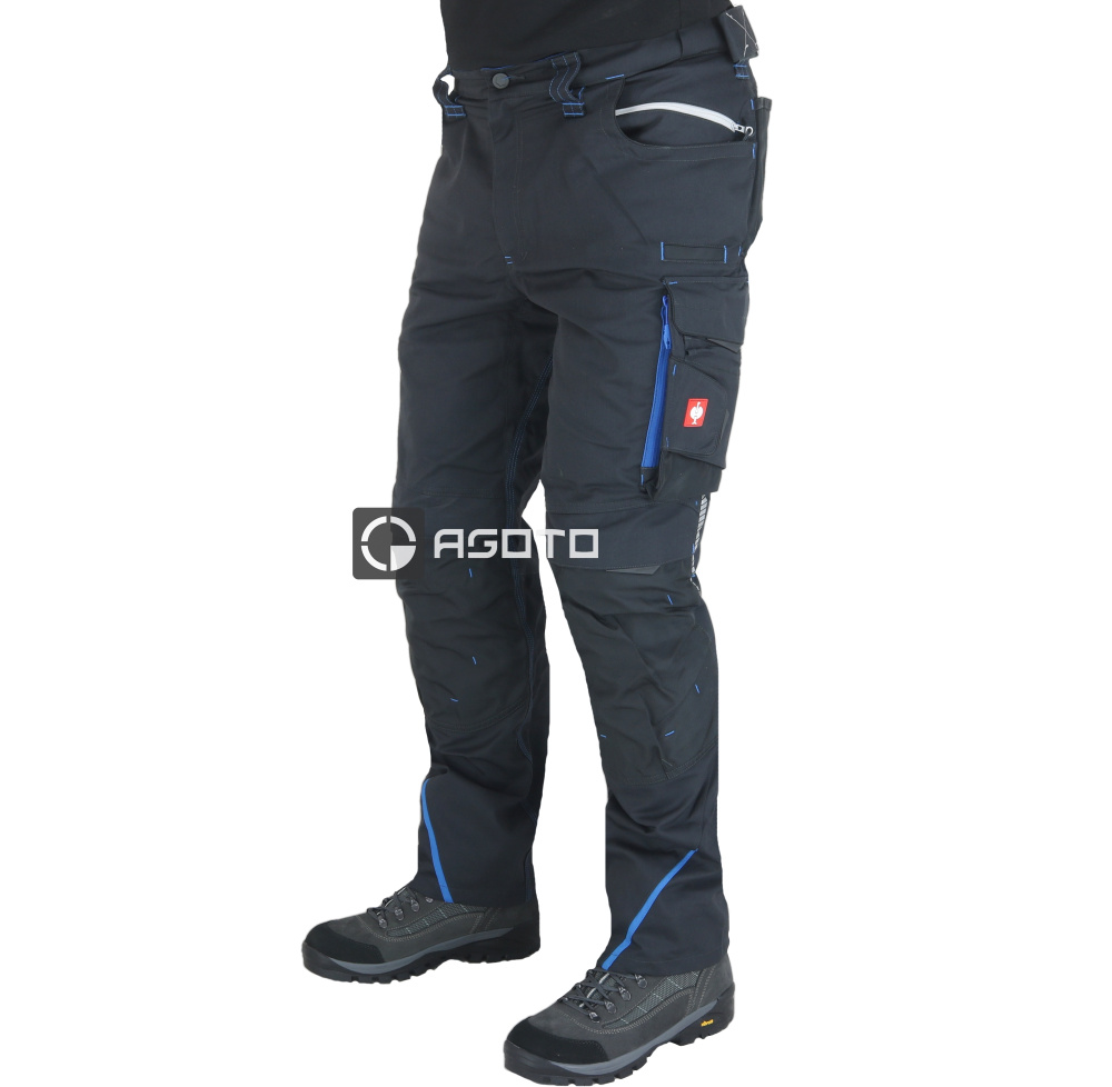 detail Engelbert Strauss e.s.motion černé pánské pracovní kalhoty