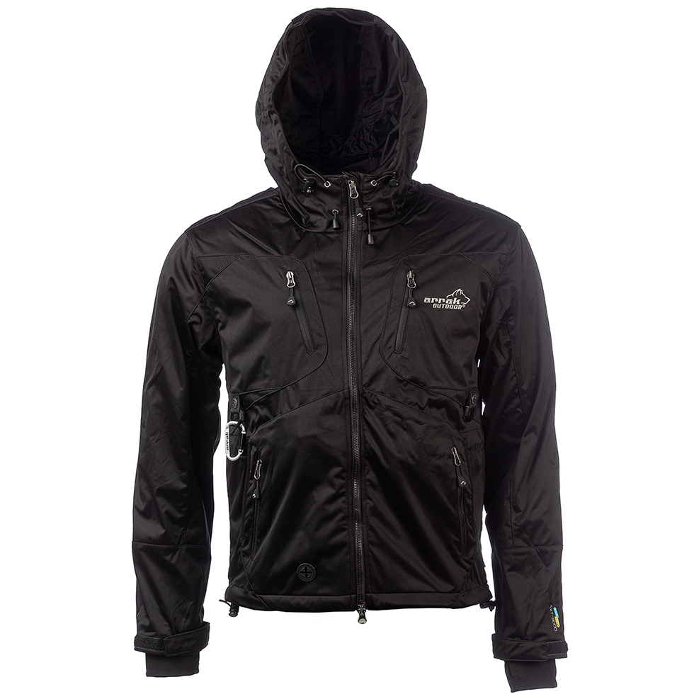 detail ARRAK SWEDEN Akka černá pánská funkční outdoor bunda