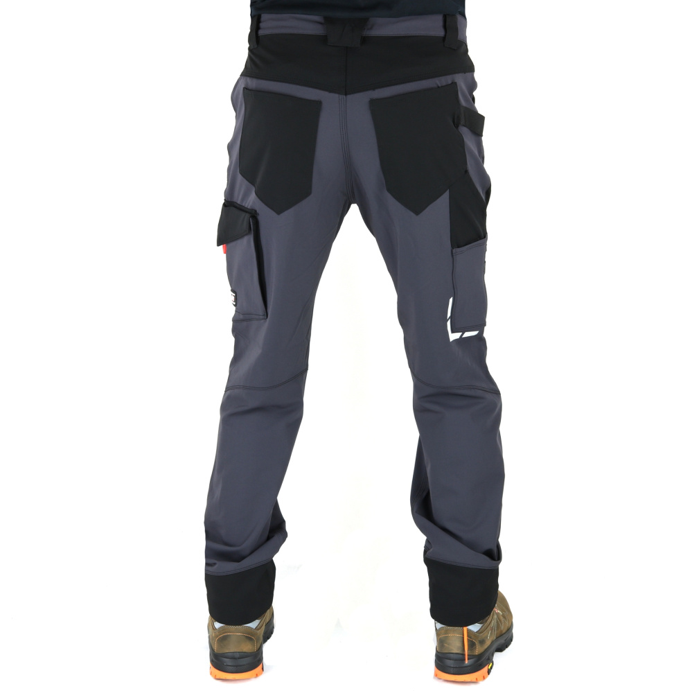 detail COFRA Hagfors softshell pracovní kalhoty šedé