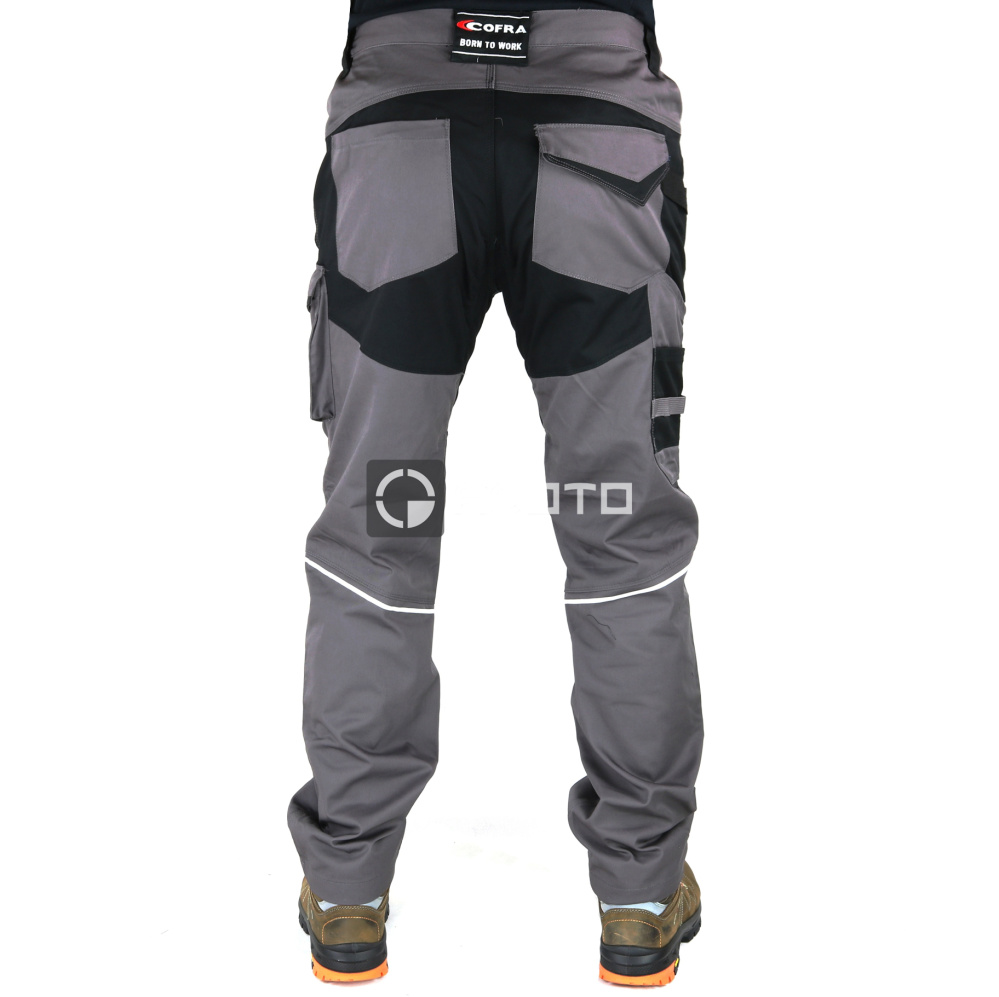 detail COFRA Skiathos Stretch pracovní kalhoty šedé