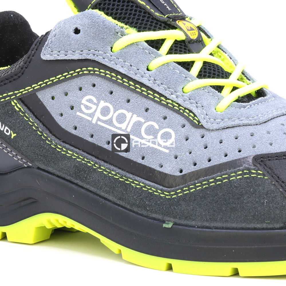 detail SPARCO Texas S1P ESD černá pánská pracovní obuv