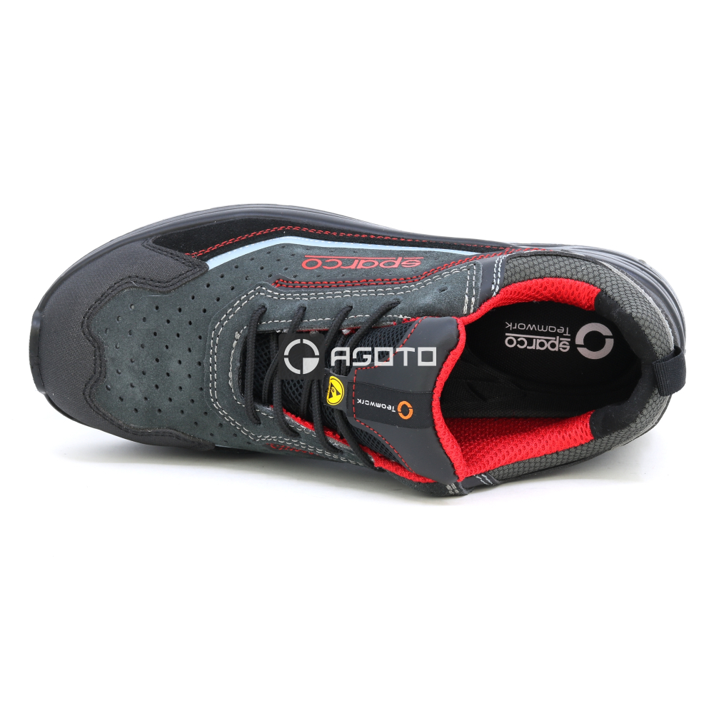 detail SPARCO Detroit S1P šedá pánská pracovní obuv