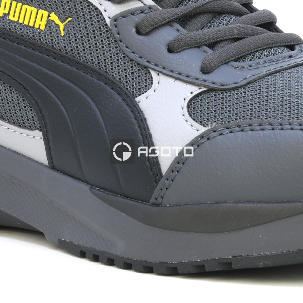 detail PUMA Shift S1P Low šedá pánská pracovní obuv, lehká s měkkým došlapem
