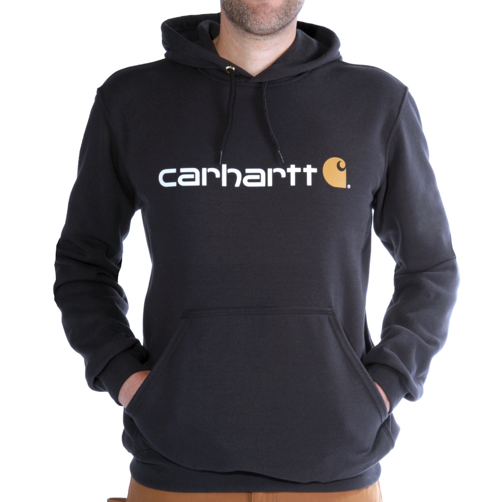 detail CARHARTT černá pánská mikina
