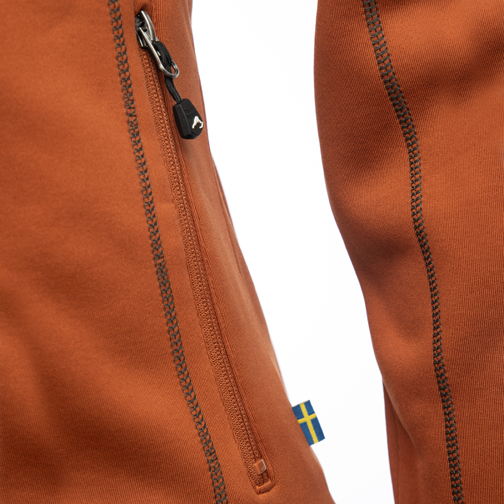 detail ARRAK SWEDEN Power oranžová funkční bunda/mikina