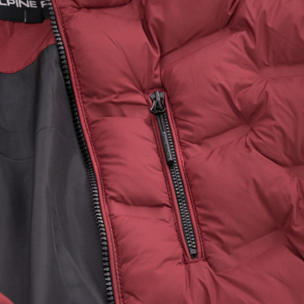 detail ALPINE PRO Mared vínová pánská zimní bunda