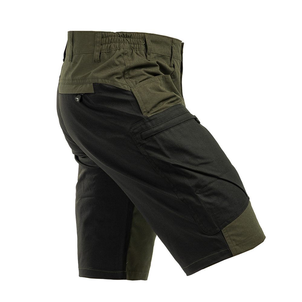 detail ARRAK SWEDEN Active Stretch olivové pánské outdoor/hunting kraťasy voděodolné