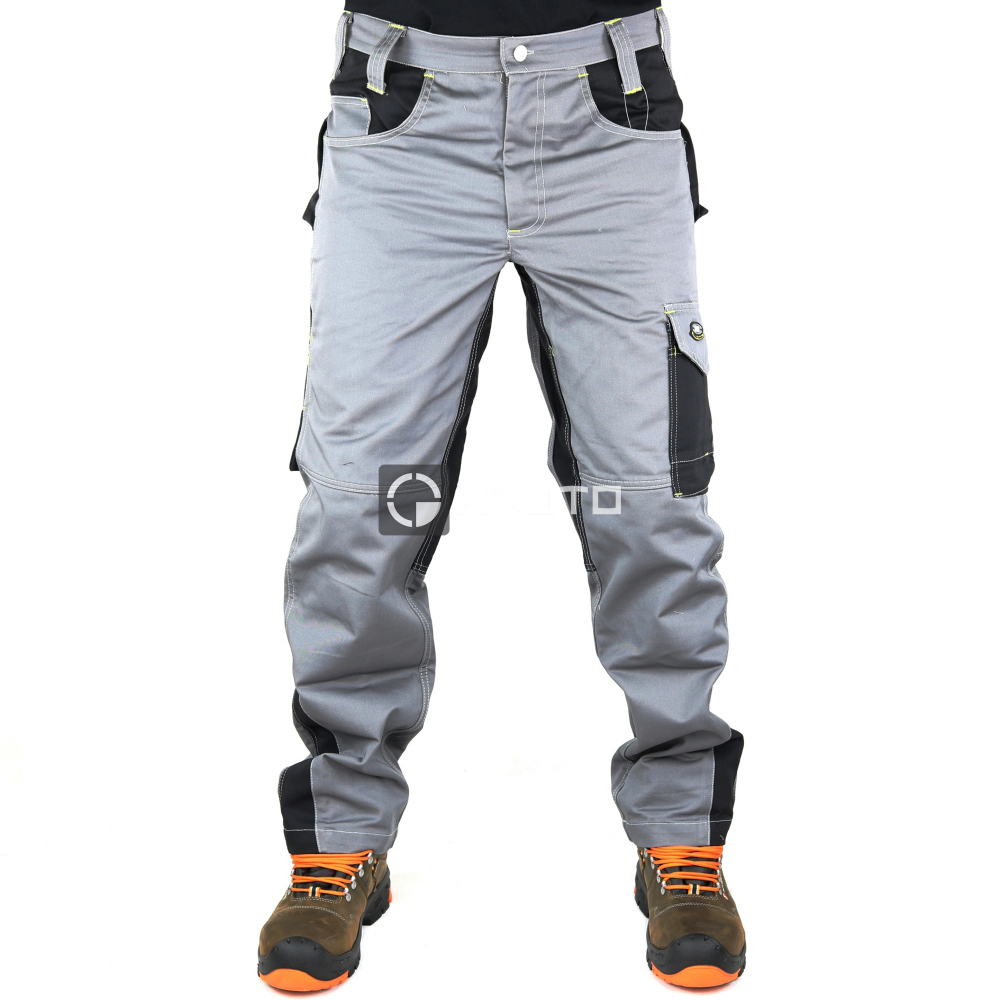 detail SIR Fusion 31072 šedé pánské pracovní kalhoty 100% BA