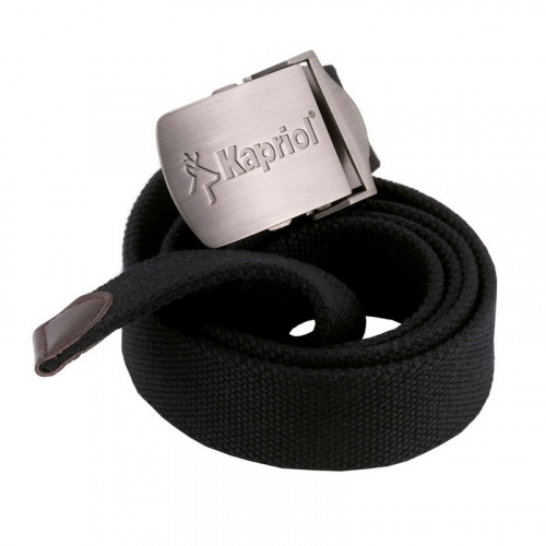 KAPRIOL K-Belt černý textilní pásek s kovovou sponou
