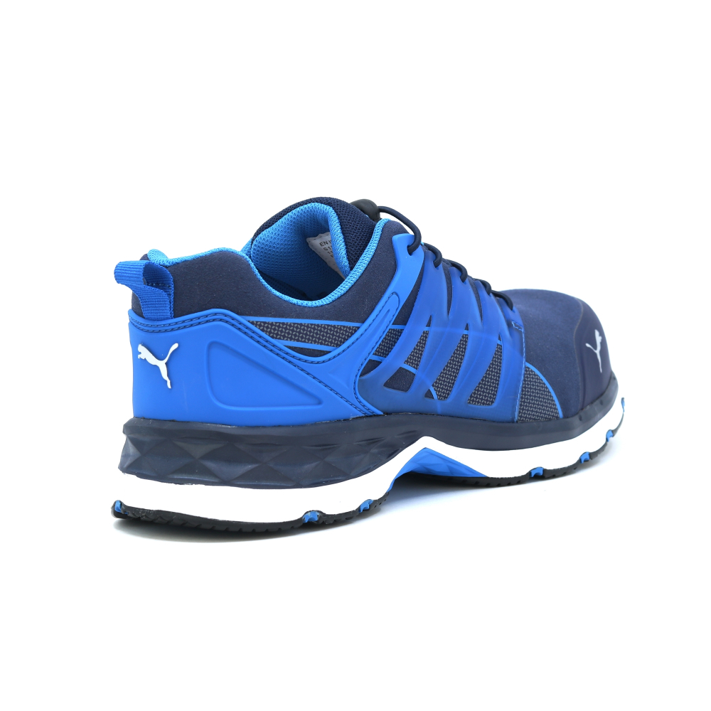 detail PUMA Velocity 2.0 blue low S1P ESD modrá pánská pracovní obuv