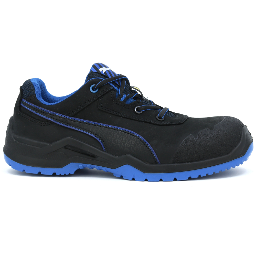detail PUMA Argon Blue low S3 ESD černá pánská pracovní obuv