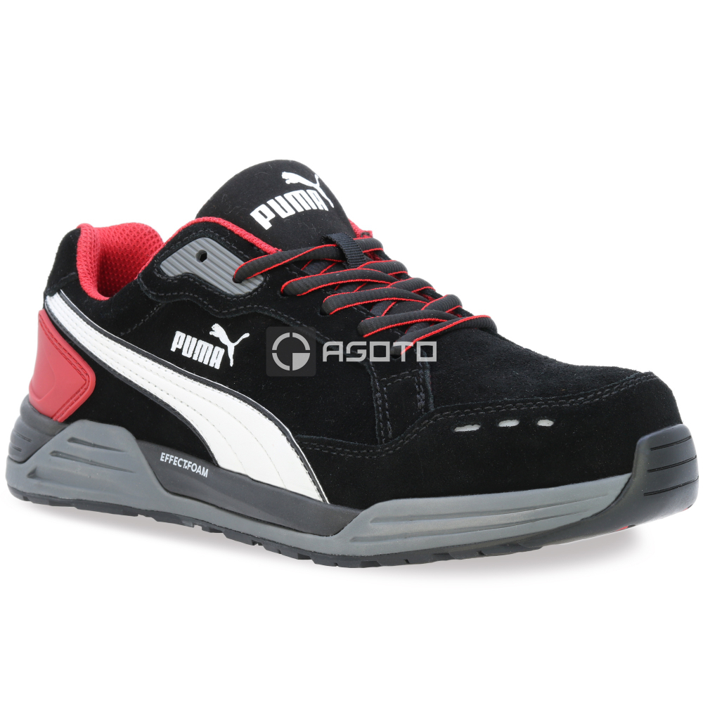 detail PUMA Airtwist black-red S3 ESD černá pánská pracovní obuv