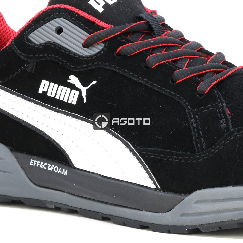 detail PUMA Airtwist black-red S3 ESD černá pánská pracovní obuv