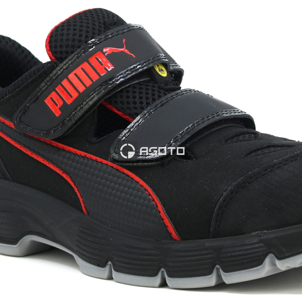 detail PUMA Aviat low S1P ESD černá pánská pracovní obuv