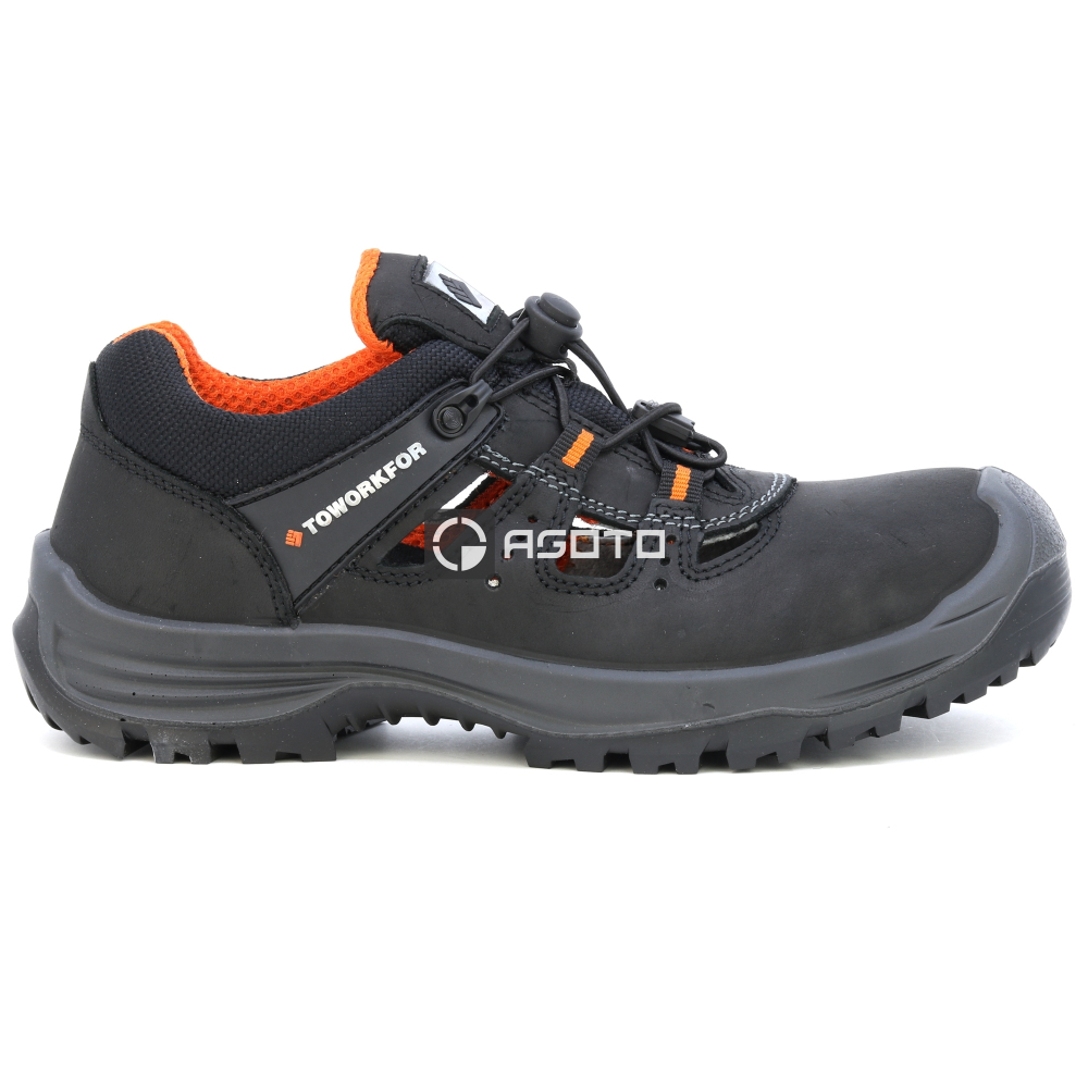 detail TOWORKFOR Trail Sandal S1P černá pánská pracovní obuv