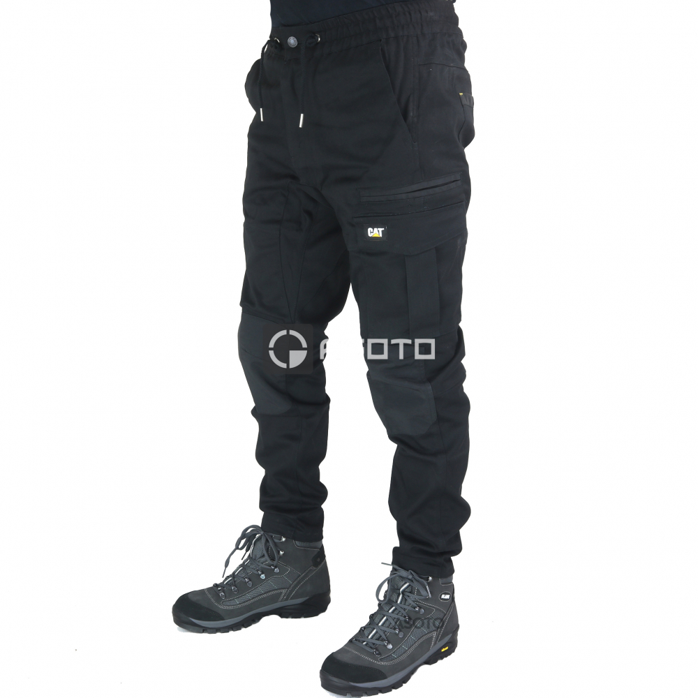 detail CATERPILLAR Dynamic Stretch černé pánské kalhoty