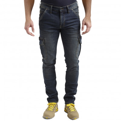 DIADORA Stone Cargo pánské modré Jeans Stretch kalhoty
