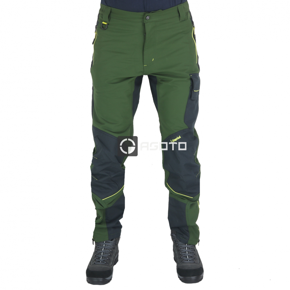 detail KAPRIOL Dynamic Stretch olivové pánské pracovní/outdoor kalhoty